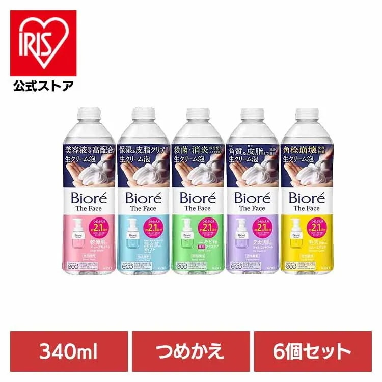 【6個セット】ビオレ ザフェイス 泡洗顔料 つめかえ用 340ml Kao 花王
