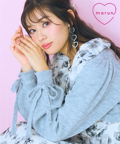 ニット 大きいサイズ ニットアームボレロ　marun