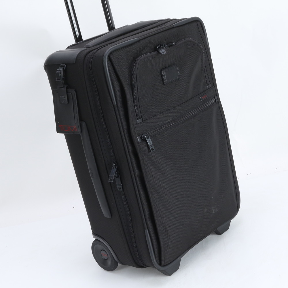 美品 アルファ 2輪 スーツケース キャリーケース バッグ 出張 旅行 トランク ビジネス ブラック 黒 メンズ EUM DN11-4 中古