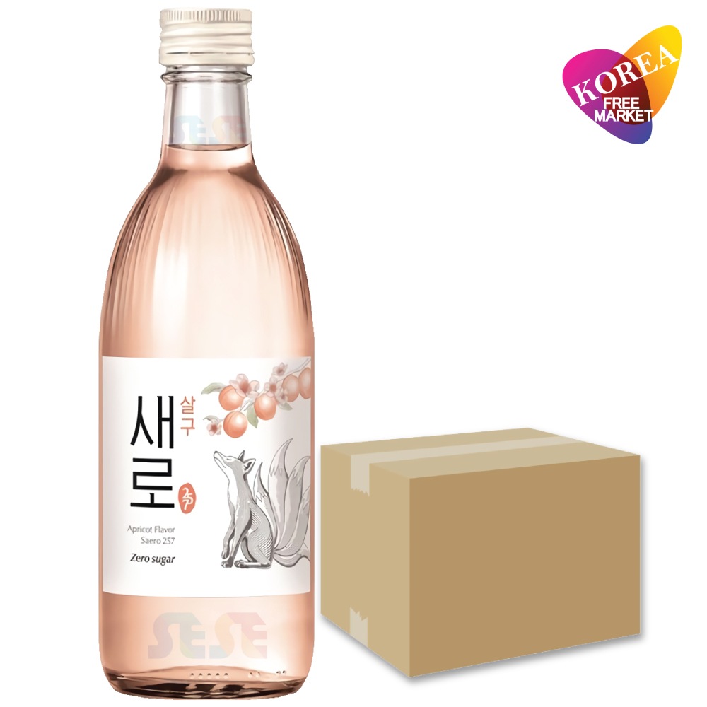 セロ あんず 375ml 1BOX(20本) / ゼロシュガー 12度 韓国焼酎 杏子 チョウムチョロム SAERO スピリッツ