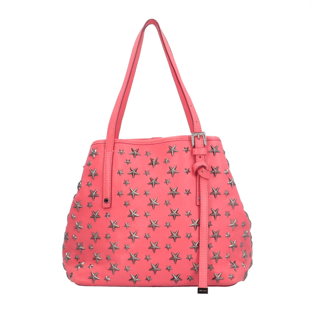 ジミーチュウ ハンドバッグ レザー ピンク JIMMY CHOO 中古