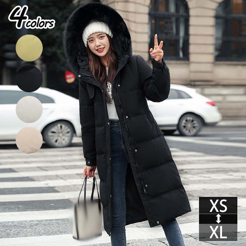 ダウンジャケット レディース フード付き ダウン コート 軽量 防風 防寒 ライトダウン 大きいサイズ 中綿コート 冬 アウター 体型カバー 着痩せ 厚地 薄手 冬服 防寒着 おしゃれ 秋冬 きれいめ