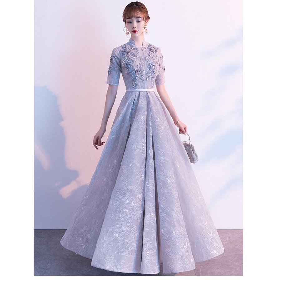 パーティードレス 結婚式ワンピース 可愛い ワンピースドレス Aライン ウエディングドレス ロングド