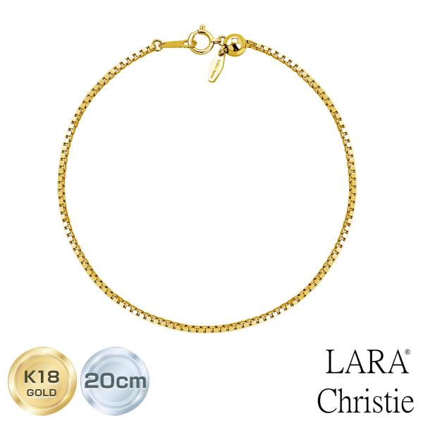 ブレスレット メンズ ベネチアン1.5φ 幅 約 1.4mm K18 18金 ゴールド 最長20cm 重量 約 3.94g 長さ調整可能 スライド LCC