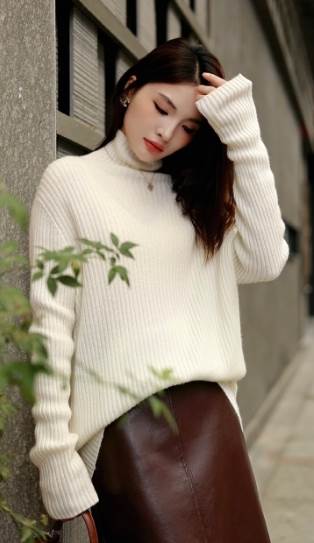 トップス レディース ニット セーター 秋 冬 ミドル丈 普通丈トップス 裾長め お尻カバー ポッコリお腹カバー 長袖 ハイネック ストレート 伸縮性 カラバリあり ブラック グレー ホワイト アプリ