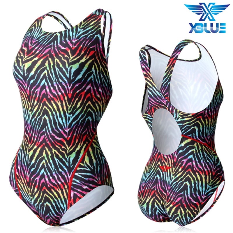 レディース ワンピース水着 セーフティーバックミディアムカット 水泳 女性 水着 XBL-0022-02