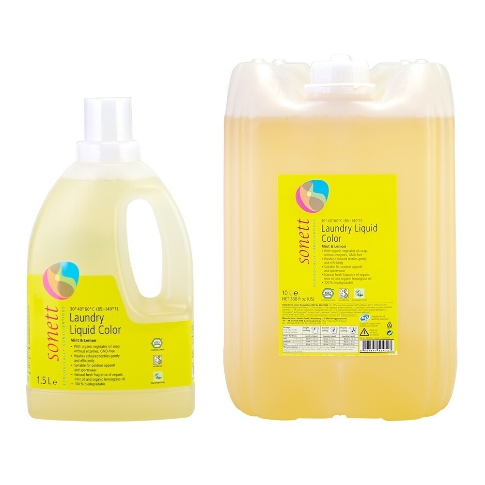 ナチュラルウォッシュリキッド カラー 1.5L 色柄物用 液体洗剤 + 10L 詰め替え 洗濯洗剤