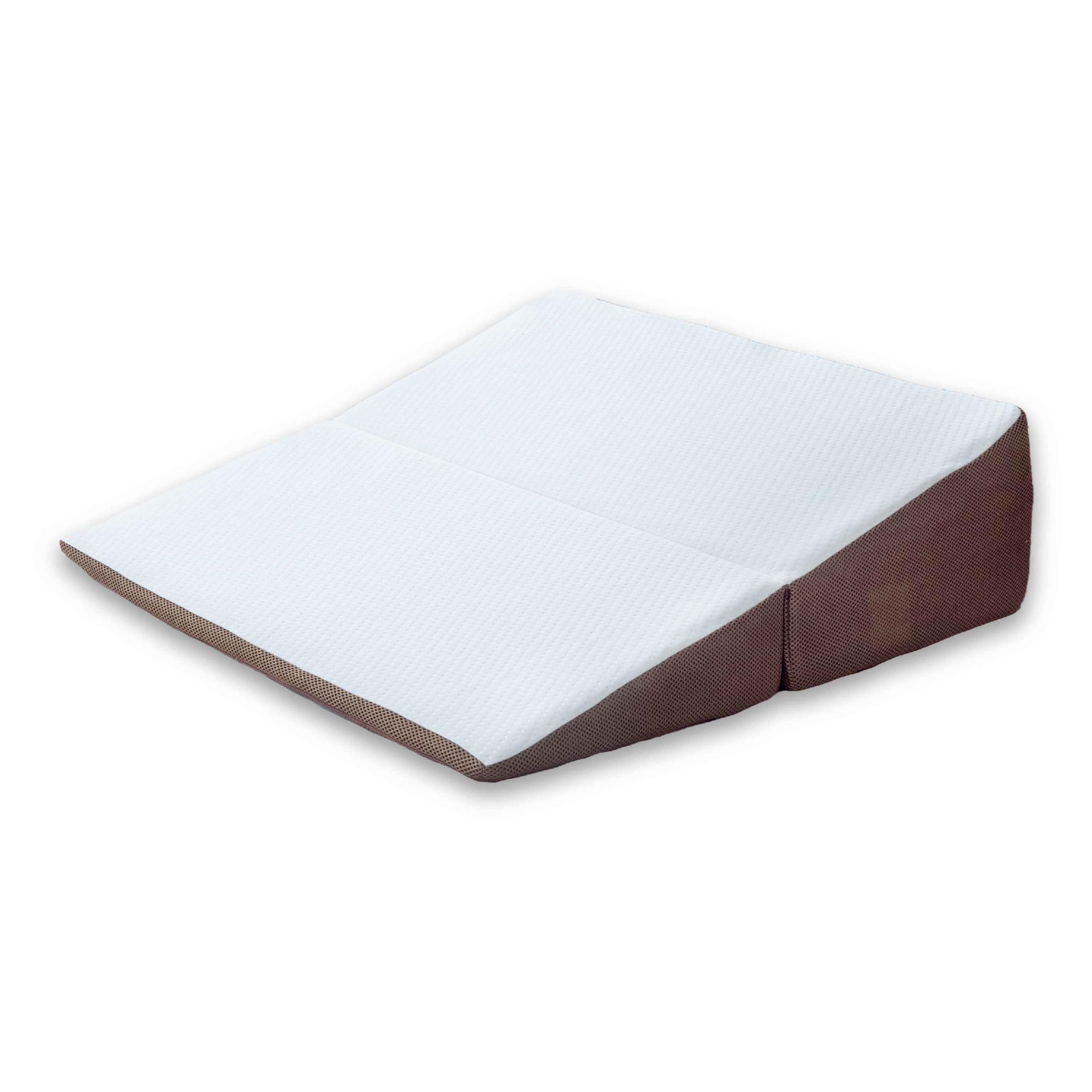 MORIPiLO(モリシタ) 枕 三角クッション 傾斜枕 背中から支える 斜めまくら 睡眠角度14度 三角枕 肩 背中まで ゆったりワイド 70x70x20cm ブラウン 409004