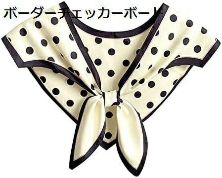 【20%OFFクーポン～】千鳥格子スカーフ水玉スカーフ女性のための花ショールラップ取り外し可能な襟シミュレーションスカーフショールラップスカーフショールラップ