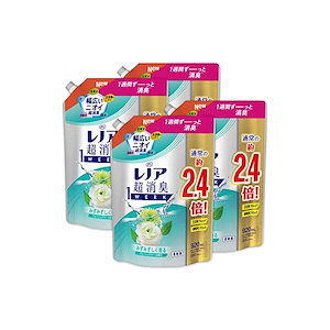 即納 :[ケース販売] レノア 超消臭1WEEK 柔軟剤 フレッシュグリーン 詰め替え 920mLx4袋