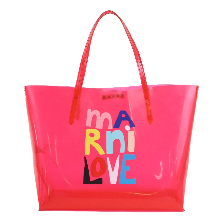 マルニ MARNI ハンドバッグ PVC レッド レディース r10178j
