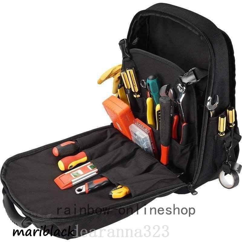 ツールバッグ工具リュックリュックサックバックパック底部補強作業カバン作業用バッグ大容量持ち運びやすい工具収納耐摩耗工具整理