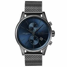 Hugo Boss 1513677 Jet Quartz Grey IP and Mesh Bracelet Casual Men s Watch