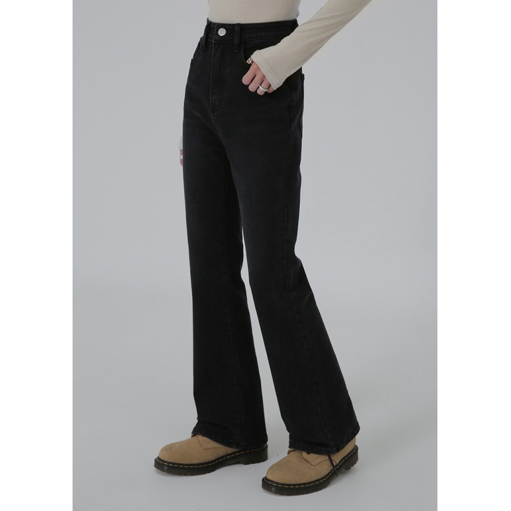 ブラックアップ [3万部販売] [B-デニム] スリムブーツカット 001-ブラック