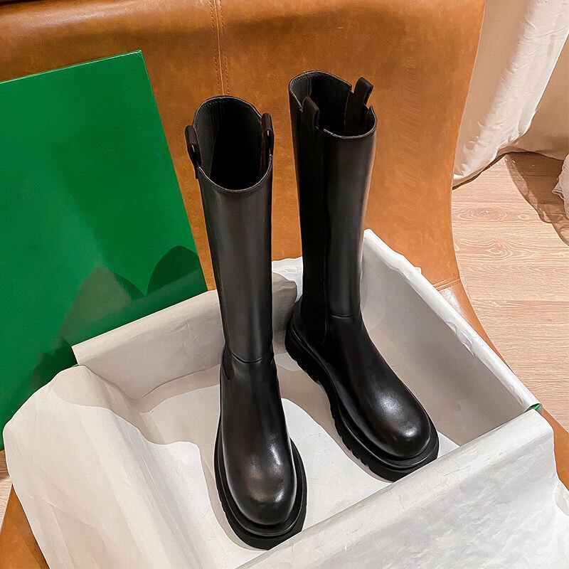 ロングブーツ ヒールパンプス 韓国 厚底シューズ ヒールパンプス モカシン スタイルアップ！ヒールパンプス ダッドスニーカ