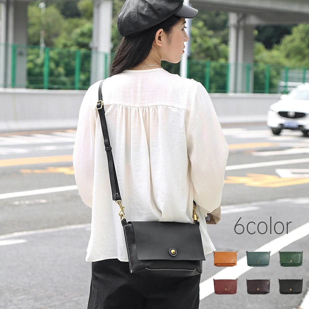 ダブルファスナー ショルダーバッグ レディース 斜めがけ 大人 小さめ 軽量 牛革 レザー 大容量 ファスナー シンプル コンパクト 幅広 ポケット 多機能 ミニショルダー ミニバッグ ブランド プレ