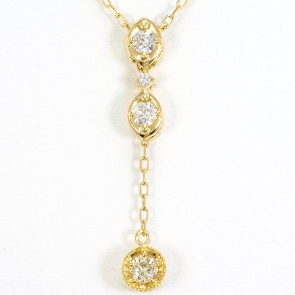 K18 18金 YG ネックレス ダイヤ ルビー 中古