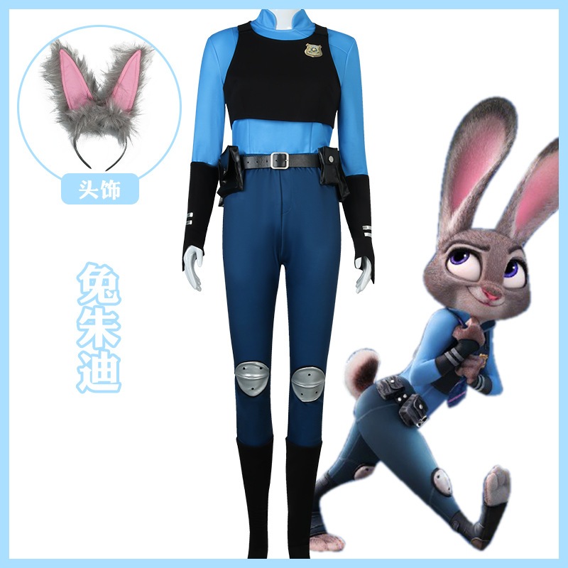 ハロウィンマッドクレイジーアニマルタウンコスプレ服Judyウサギジュディウサギ擬人服コスプレ衣装子供服 セパレート