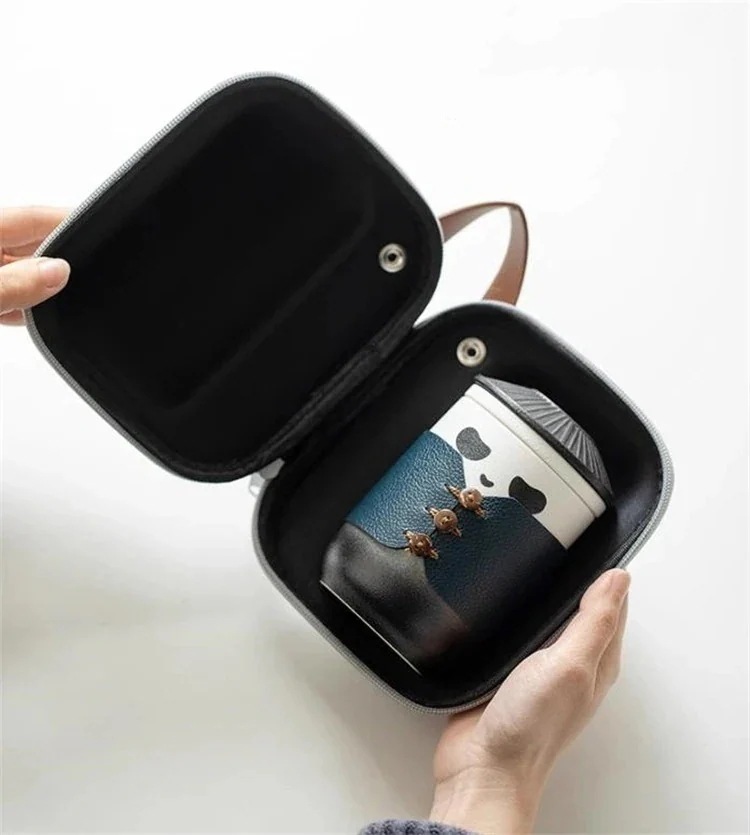 24新型早い者勝ち 陶磁器の湯飲み トレンド 収納バッグ お茶の分離 プレゼント パンダエクスプレスカップ ポータブル 旅行茶器 茶器セット