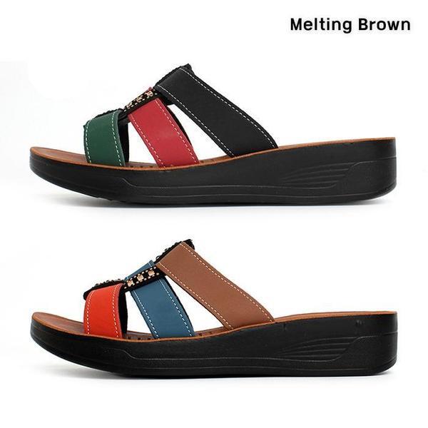 女性カジュアルストラップスリッパ 3.5cm