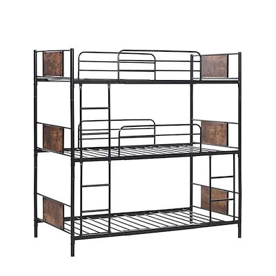 【国内即日発送】三段ベッド パイプベッド　分離可能 スチールベッド　子供部屋スチール 　耐震