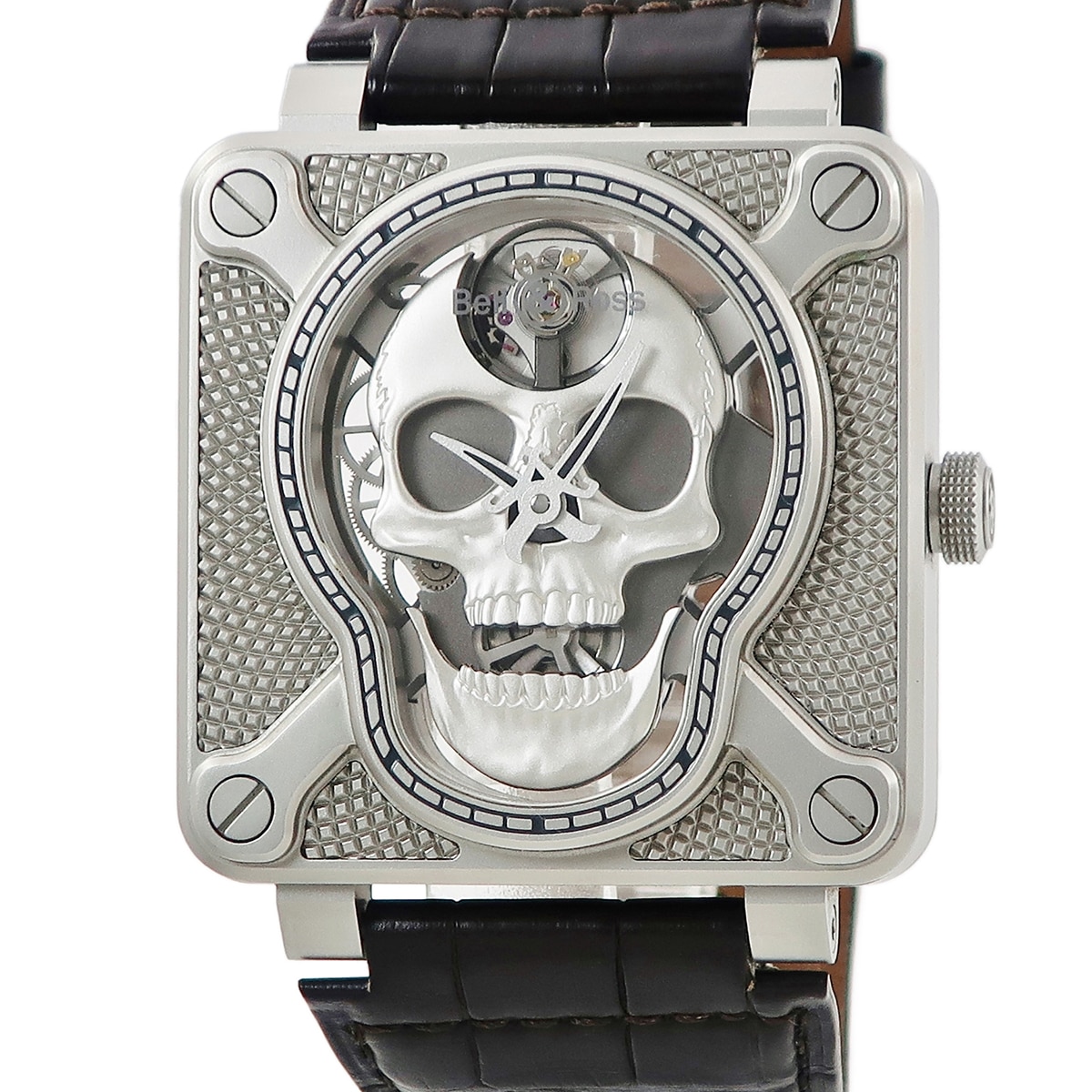 BR01 ラフィング スカル BR01-SKULL-SK-ST 手巻き メンズ 笑うガイコツ 角型 限定 3年保証 929,060円