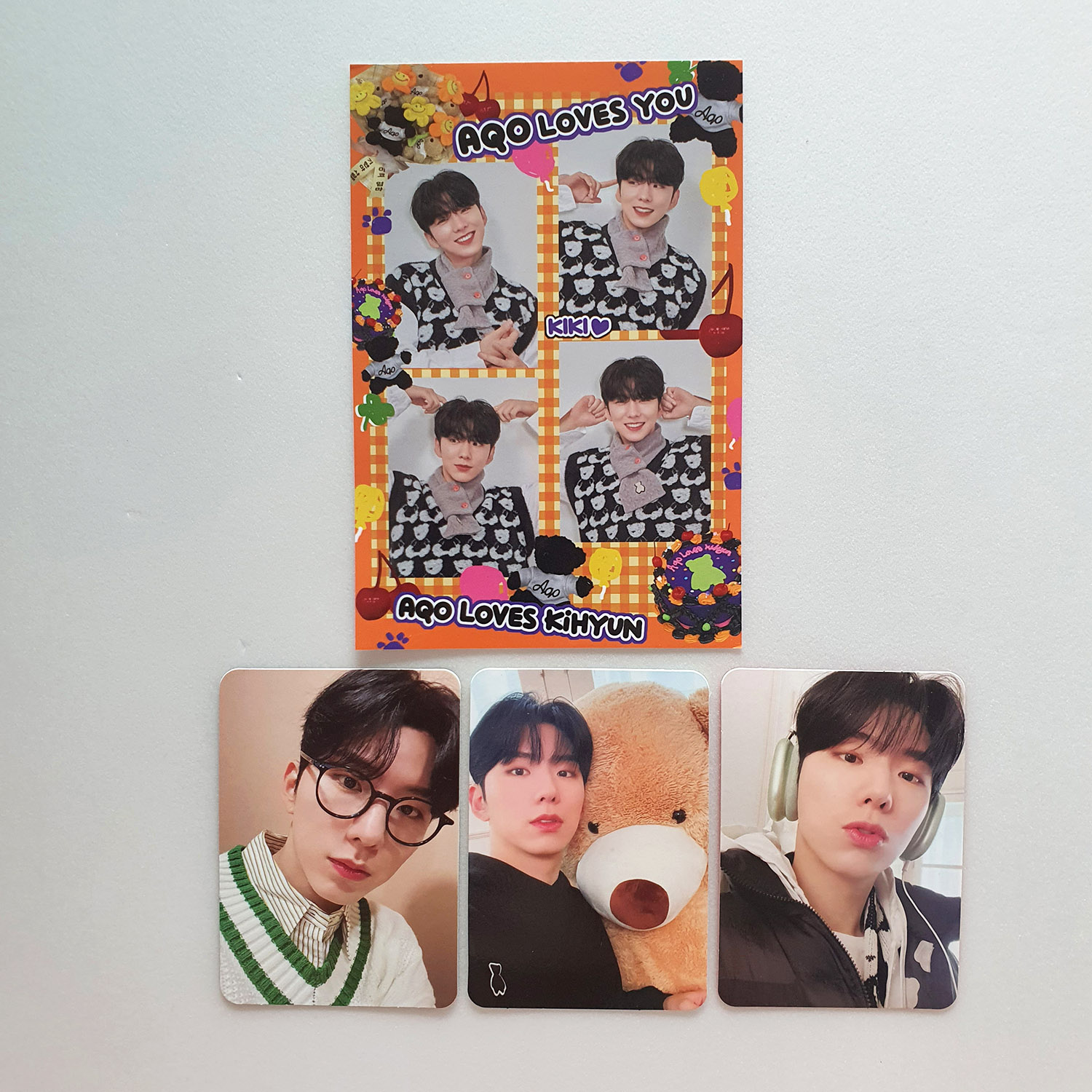 [ 公式 ] MONSTA X KIHYUN AQO 22FW PHOTOCARD + 4CUT PHOTO SET