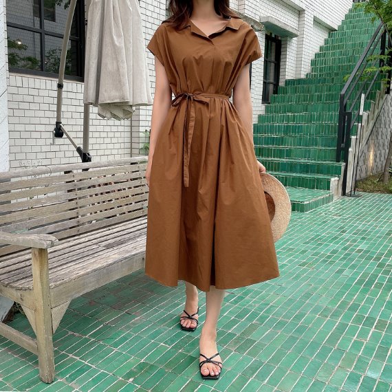 激安ブランド Erens Mari カラー ワンピース コットン ドレス カラー チャコール Www Spira Edu Co