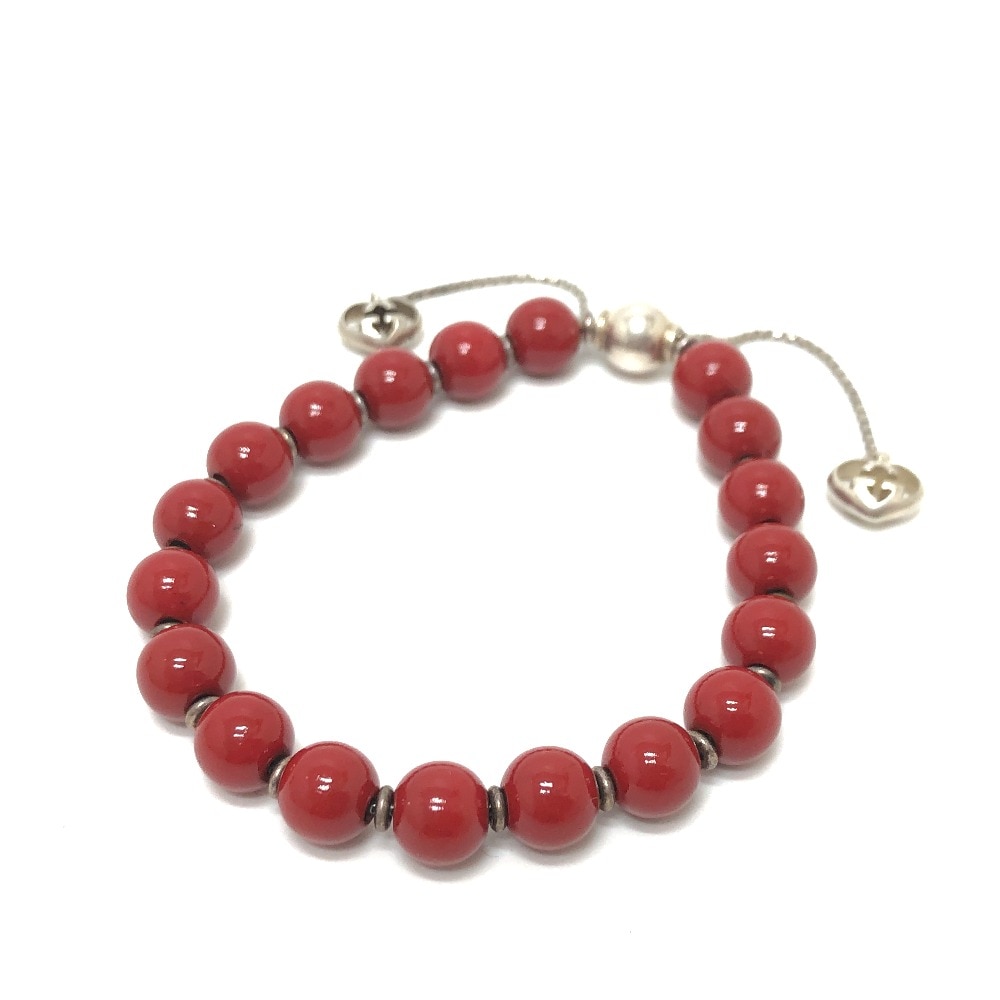 ブレスレット 286673 インターロッキングＧ ハート ボール アクセサリー バングル ウッド レッド