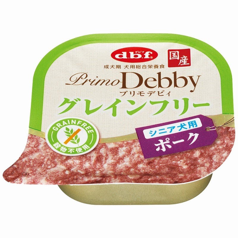 （まとめ買い）デビフペット プリモデビィ グレインフリー シニア犬用 ポーク 95g 犬用フード [x24]