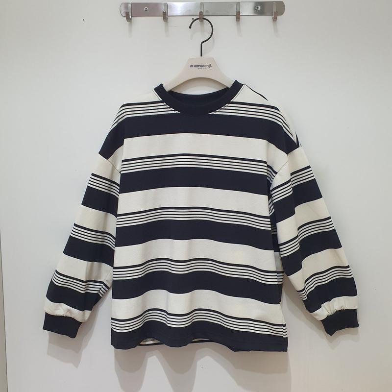 [モダ富平] ニットライクストライプTシャツ/14560-031-210-46_BP