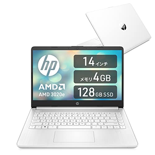 HP ノートパソコン HP 14s-fq0000 14インチ フルHD ブライトビュー IPSディスプレイ AMD 3020e 4GBメモリ 128GB SSD Windows11 Home（型番：3