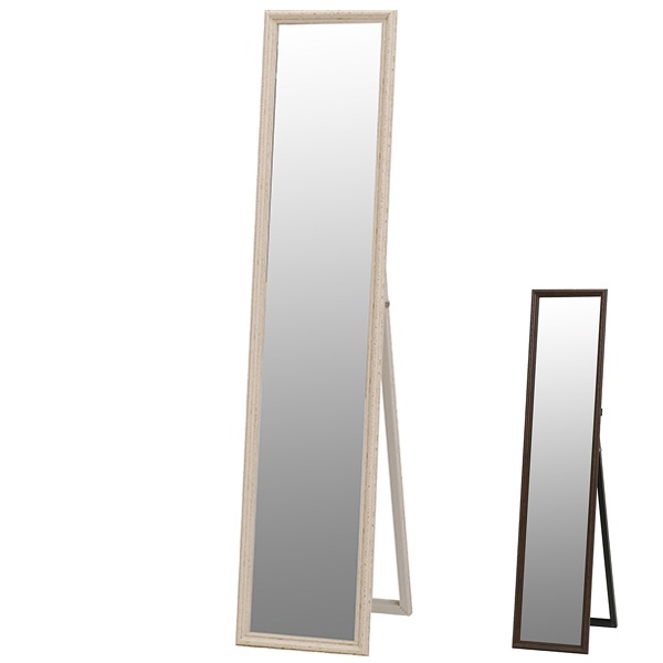 鏡 ミラー スタンドミラー アンティーク調フレーム 33ｘ150cm 全身鏡 姿見 スタンドミラー かがみ 全身ミラー 玄関 リビング 洗面所 クローゼット 身だしなみ
