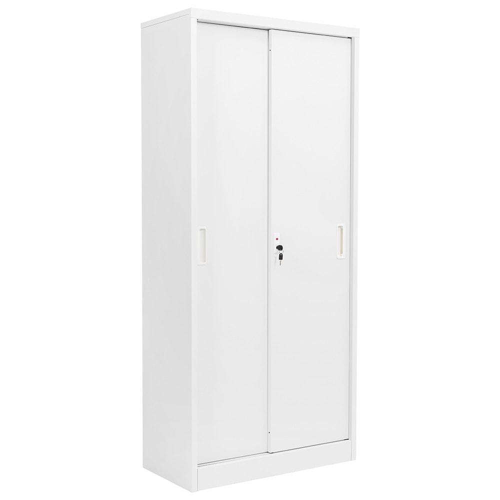 スチール書庫 引き戸タイプ 書類保管庫 保管庫 収納 オフィス 事務所 更衣室 学校 業務用 書庫 おしゃれ キャビネット スチールキャビネット ベース付き 可動棚 A4対応 日本語説明書付き 棚板可