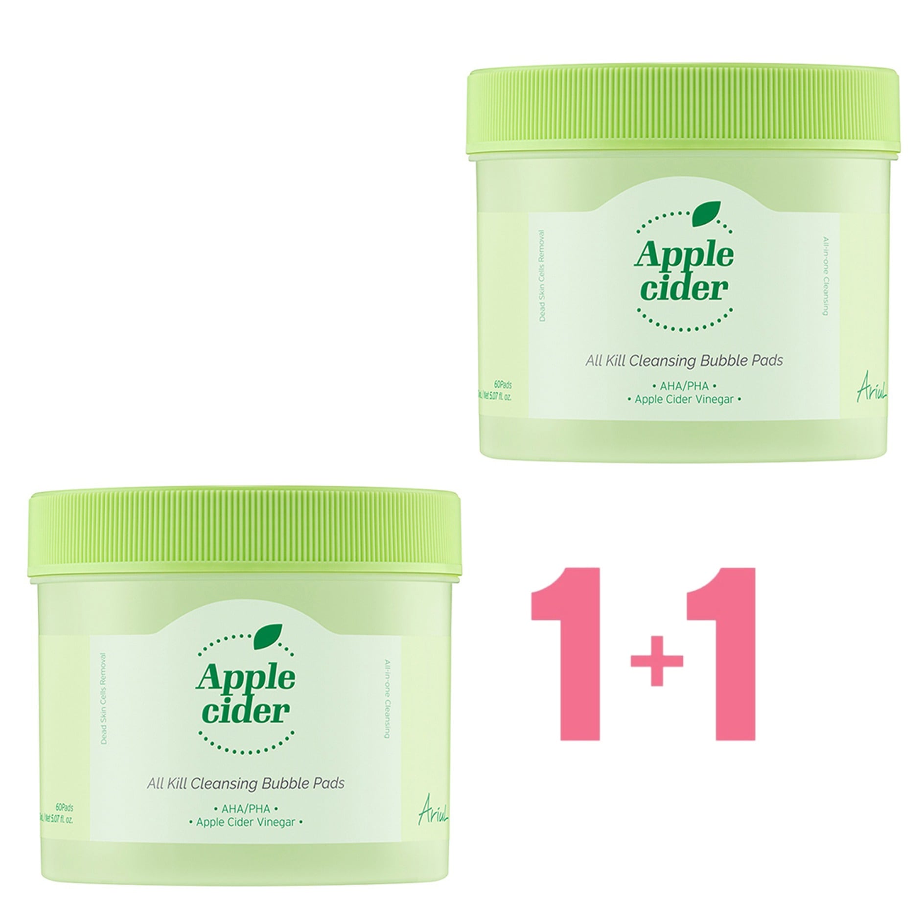 [1+1]アップルサイダー オールキル クレンジング バブルパッド 60枚+60枚