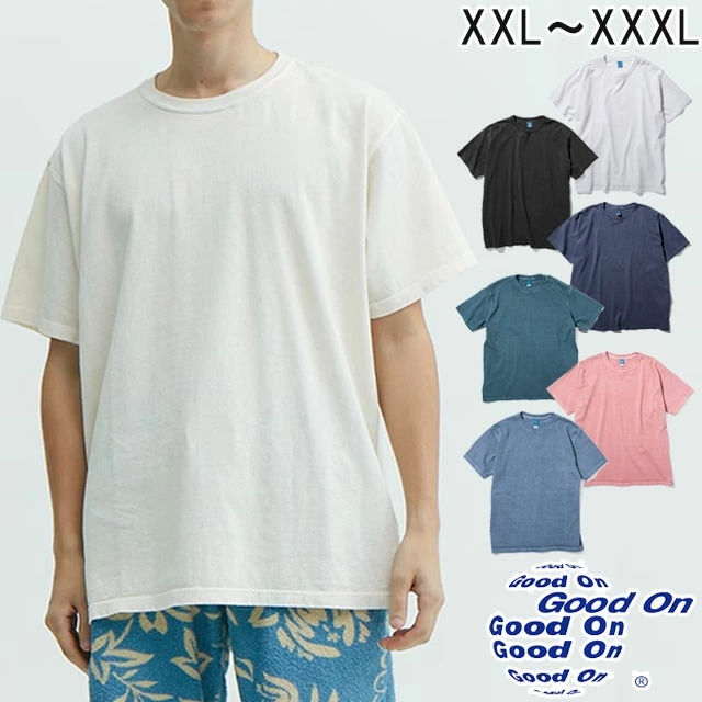 グッドオン ショートスリーブクルーTシャツ メンズ GOST-7012X GOST-7013X トップス 半袖 大きいサイズ ティーシャツ ビッグサイズ 綿100％ クルーネック XXXL XXL カ