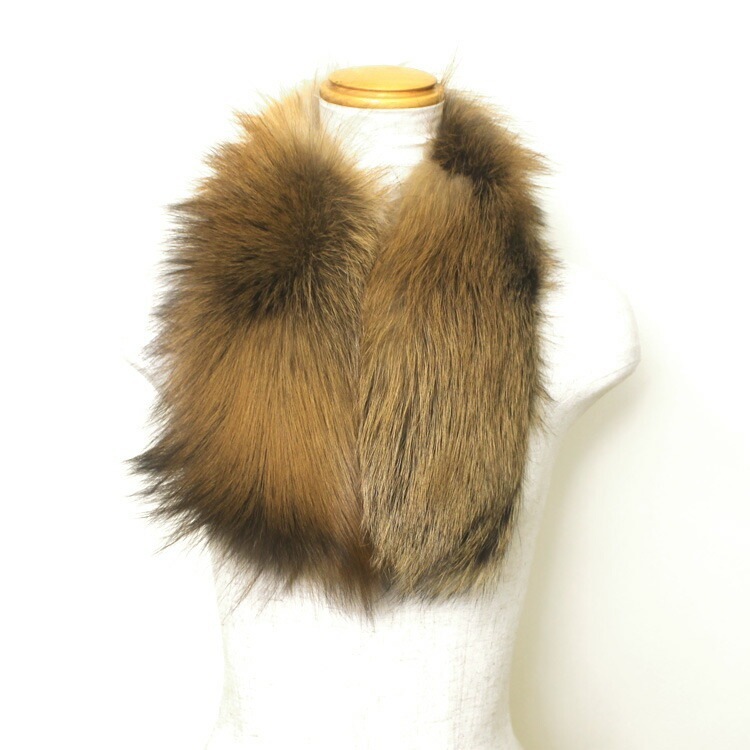 ゴールドクロスフォックス ファー ストール ナチュラルカラー レディース ギフト プレゼント