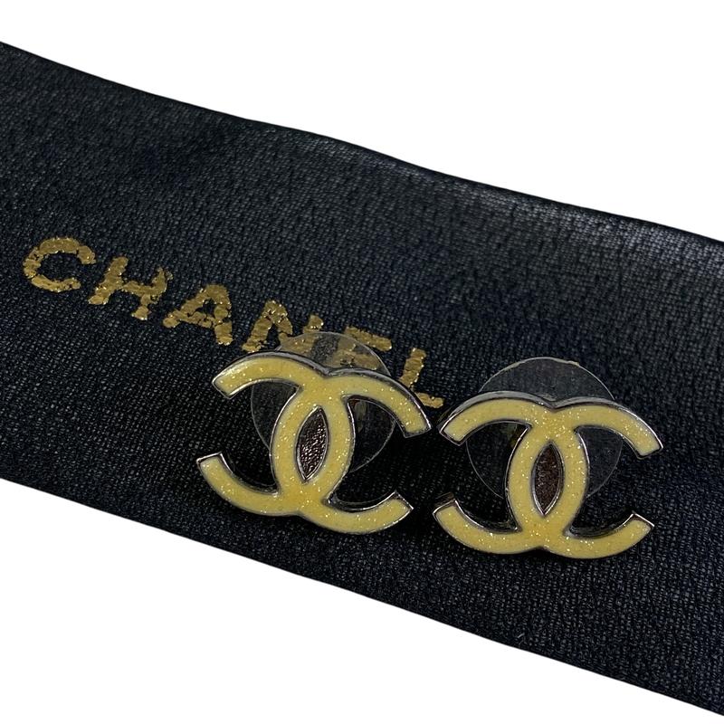 【最終処分SALE】CHANEL シャネル ココマーク 07A ピアスイエロー A-6894