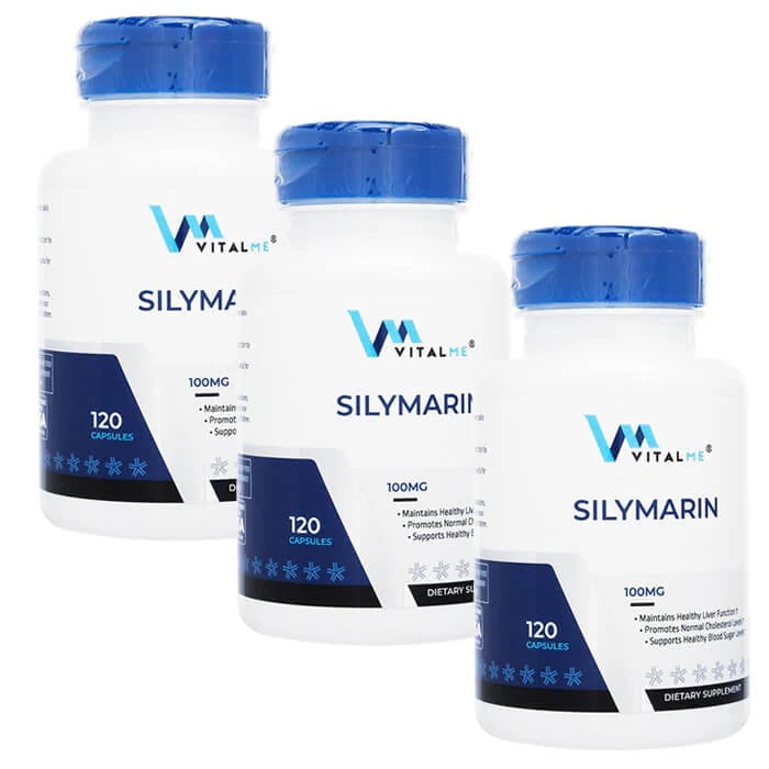 シリマリン 100mg 120錠 3本 バイタルミー VitalMe Silymarin 海外発送 日時指定不可 ヤマト国際便