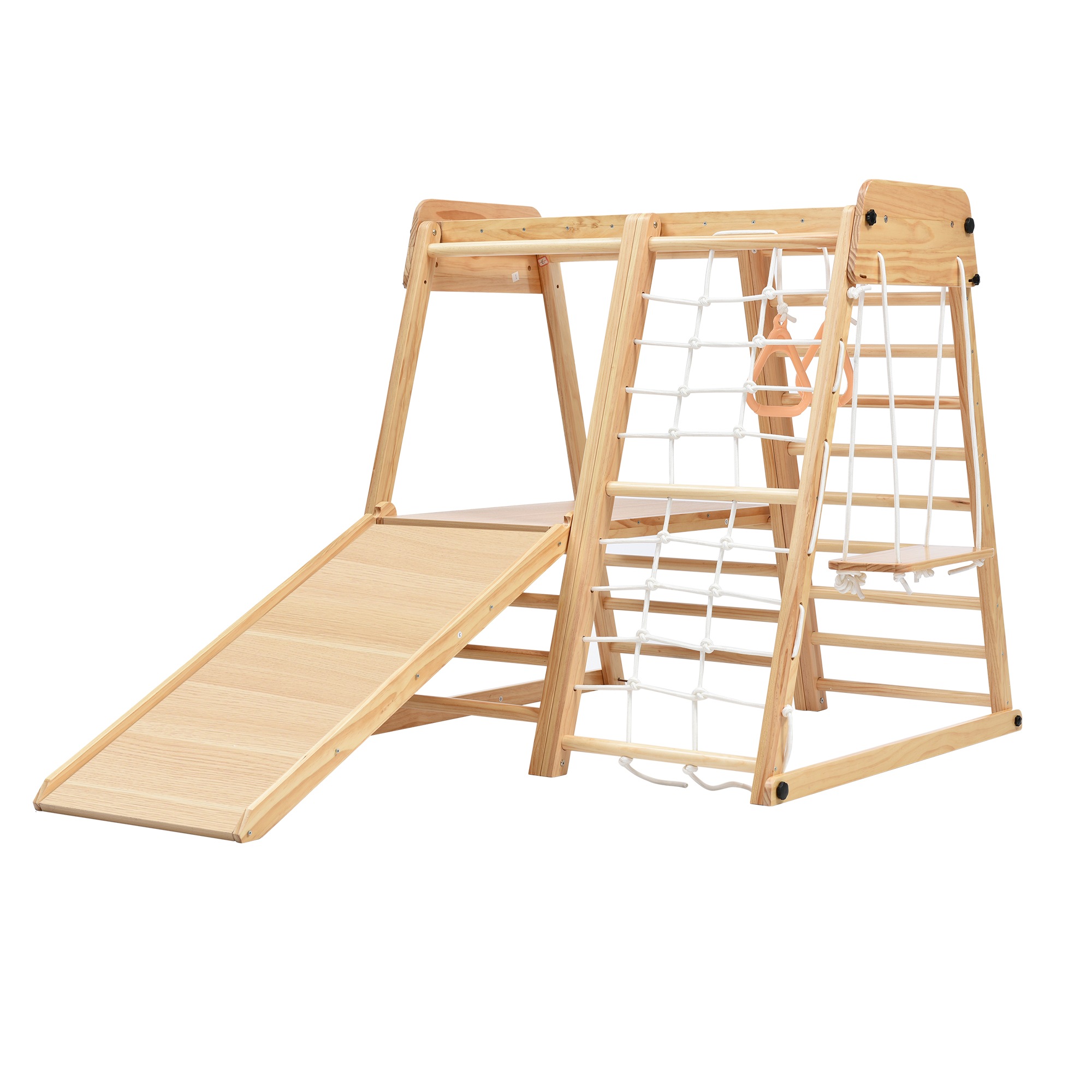 【国内出荷-送.料.無.料】ジャングルジム折りたたみ室内木製大型遊具天然木耐荷重50kg屋内家庭用滑り台子供キッズ男の子女の子プレゼントおもちゃ～7 19,500円