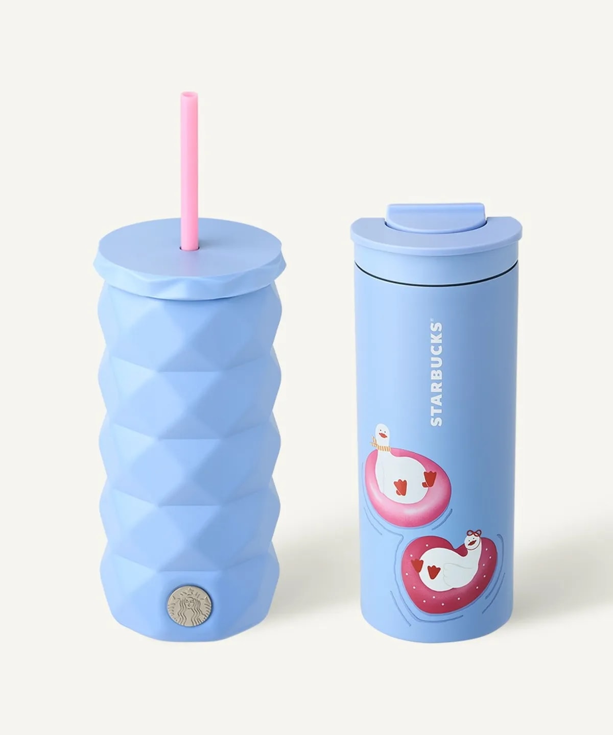 SS コットンキャンディ ナナス ブルー タンブラー 444ml + SS ジェリーデック ブルー タンブラー 355ml