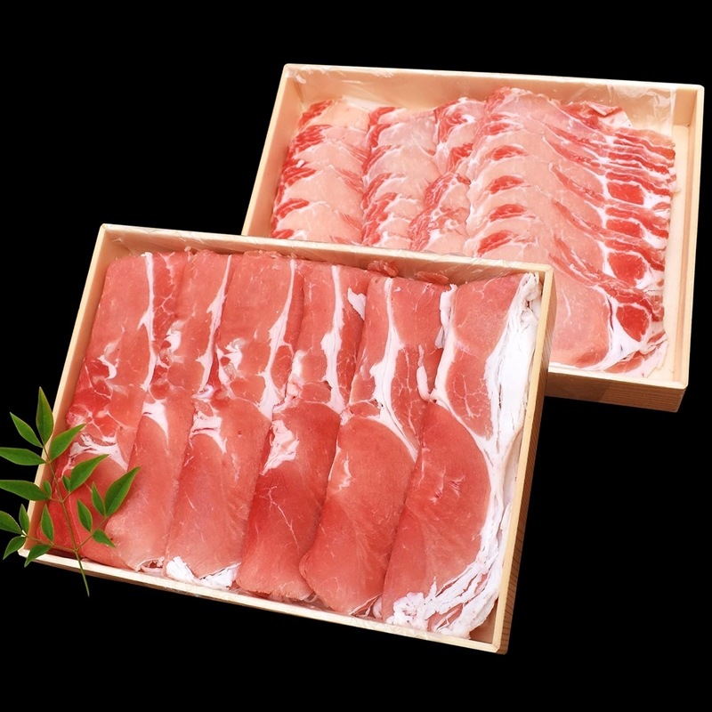 鹿児島黒豚 すき焼き しゃぶしゃぶ用 (約1.2kg) お歳暮 ギフト ロース 450g モモ 750g 六白黒豚 国産 国産黒豚 黒豚 豚肉 豚 お肉 肉 スライス 鹿児島 鹿児島産 焼肉