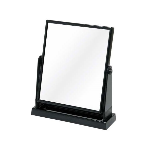【開店記念セール！】 （まとめ）鏡 卓上 スタンドミラー ブラック NO.5620 [30個セット] 鏡