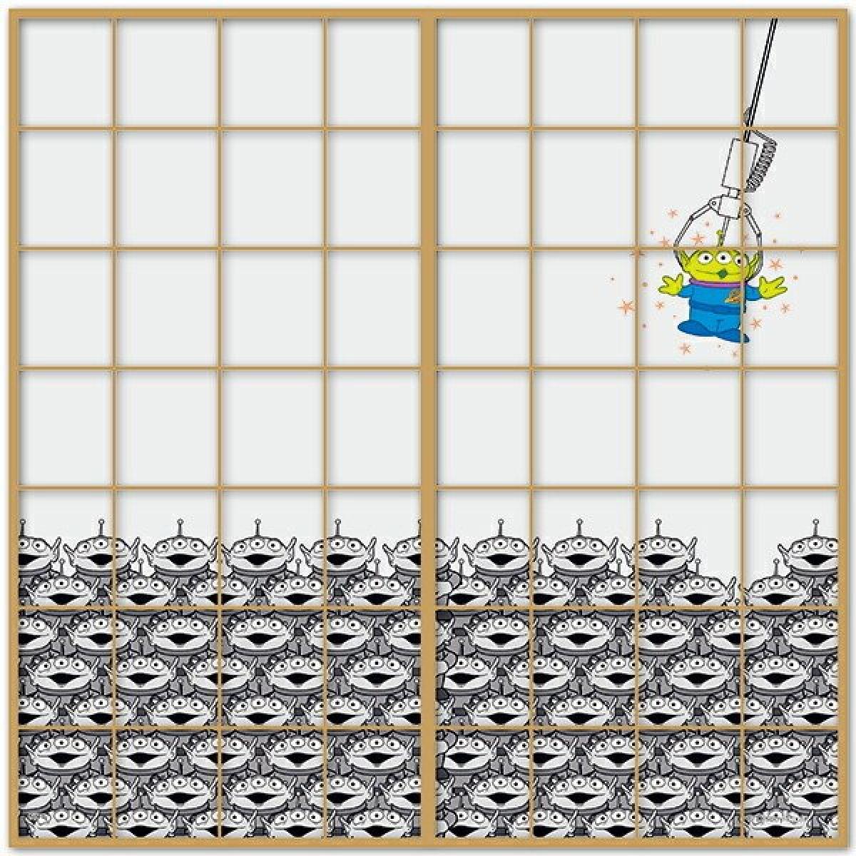 アサヒペン ピクサー トイストーリー リトル・グリーン・メン（障子紙2枚組用） 92cm×182cm NTLX-006S ディズニー 貼り換え 和室 リメイク 簡単 張り