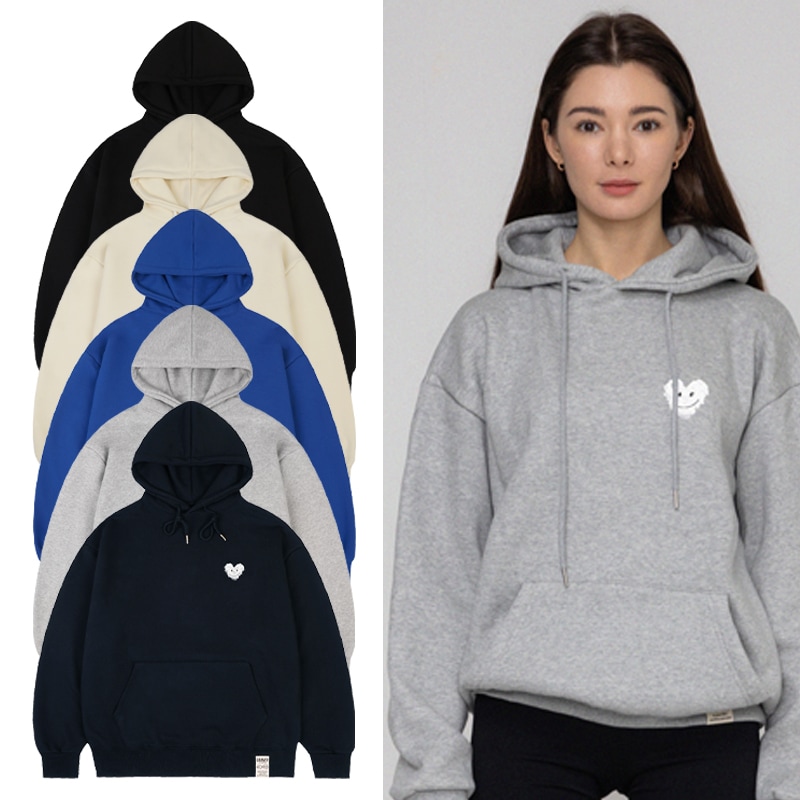 [UNISEX] Small Cloud Heart Smile Hoodie_5color