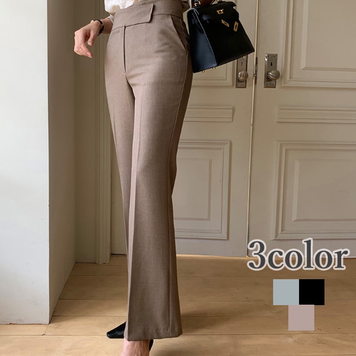 スラックス レディース 秋冬 パンツ センタープレス オフィス
