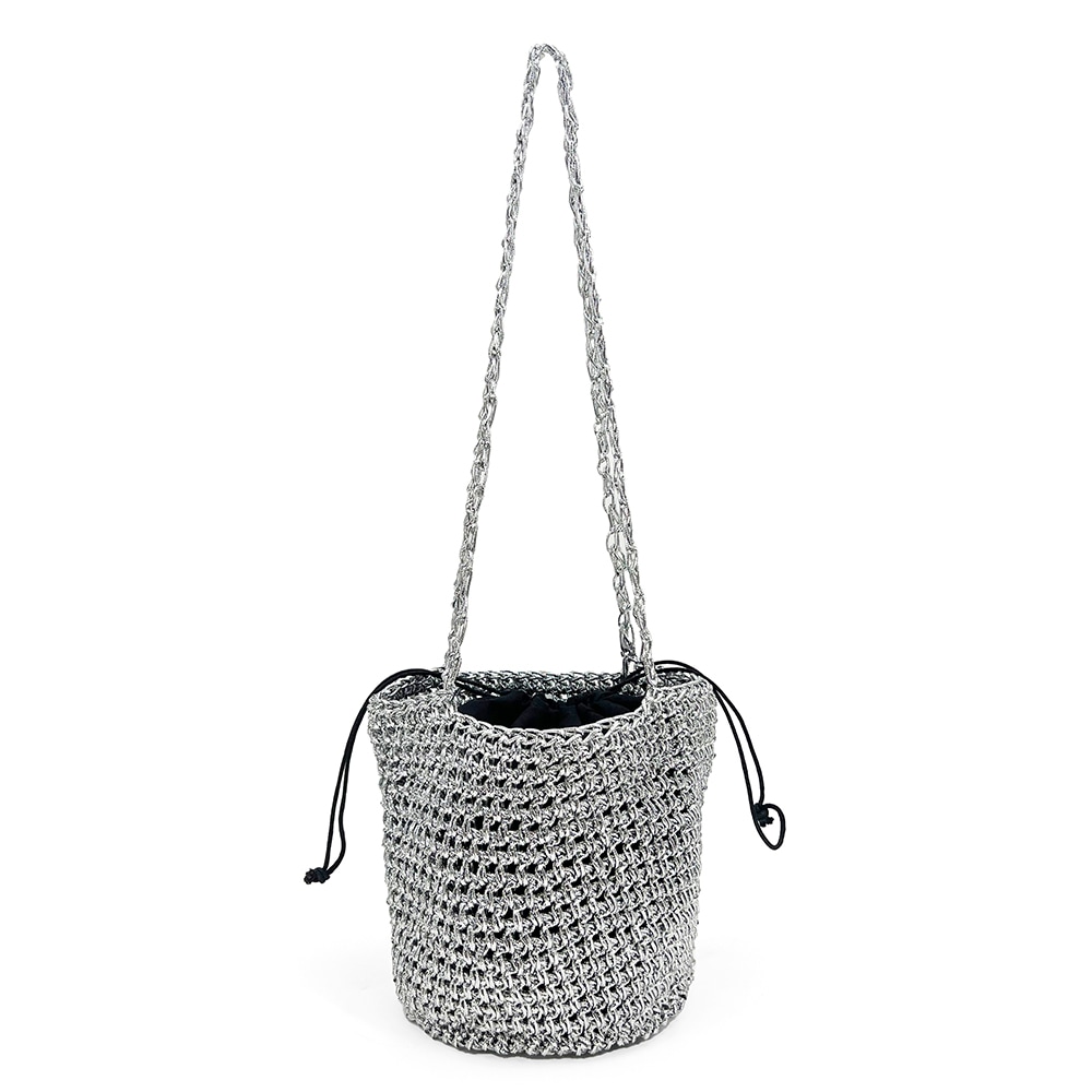 이즘 은사 보부상 실버 네트백 그물가방 데일리 여름 숄더백