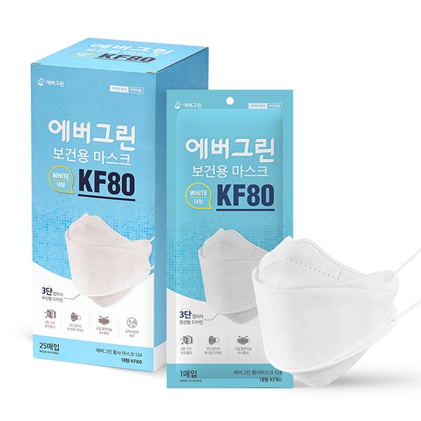（TF018）エバーグリーン黄砂防疫用マスクの大型KF80 /韓国発送