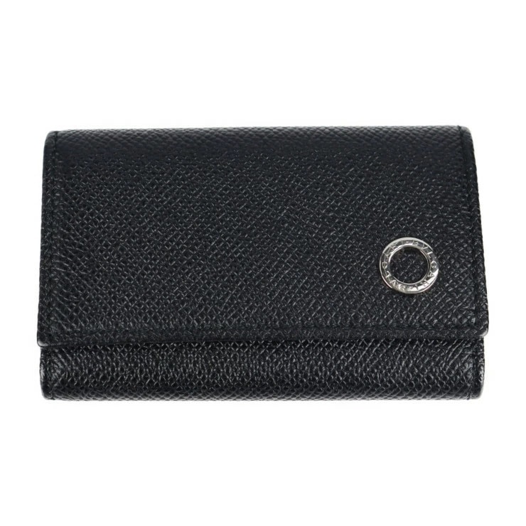 BVLGARI 284227 ブルガリ ブルガリブルガリ マン 6連キーケース グレインカーフレザー ブラック/シルバー