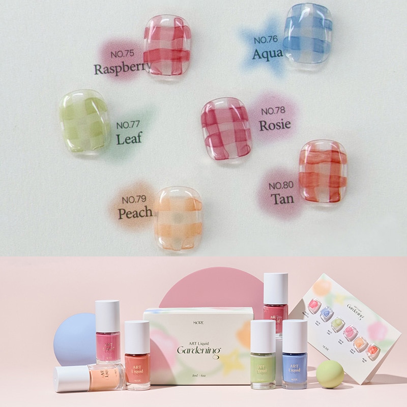 [MOREgel] 【ART Liquid Gardening】 6色 セット/ 【ガードニング】インクジェル / パステルネイルインクティントジェル